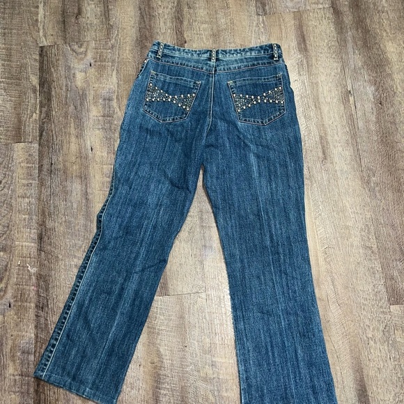 Suzelle Women's Flare & Wide Leg Jeans - Blue - Picture 2 of 7